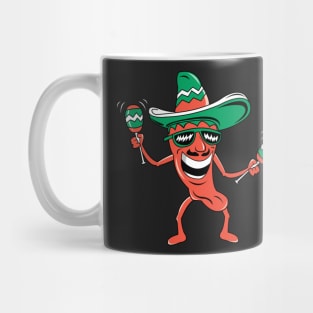 Party Pepper in Sombrero with Maracas Mug